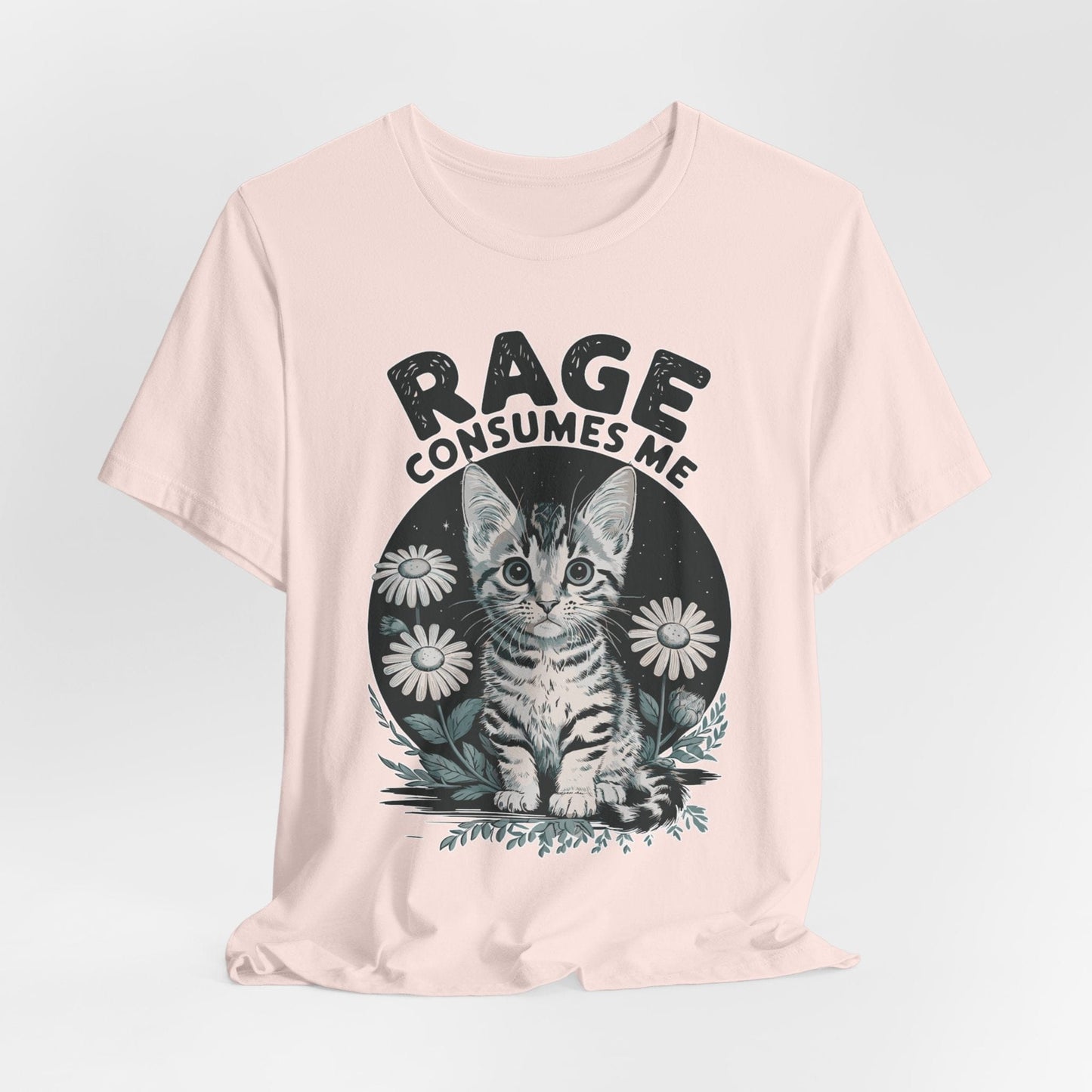 Rage Consumes Me – Angry Cute Kitten T-Shirt Design