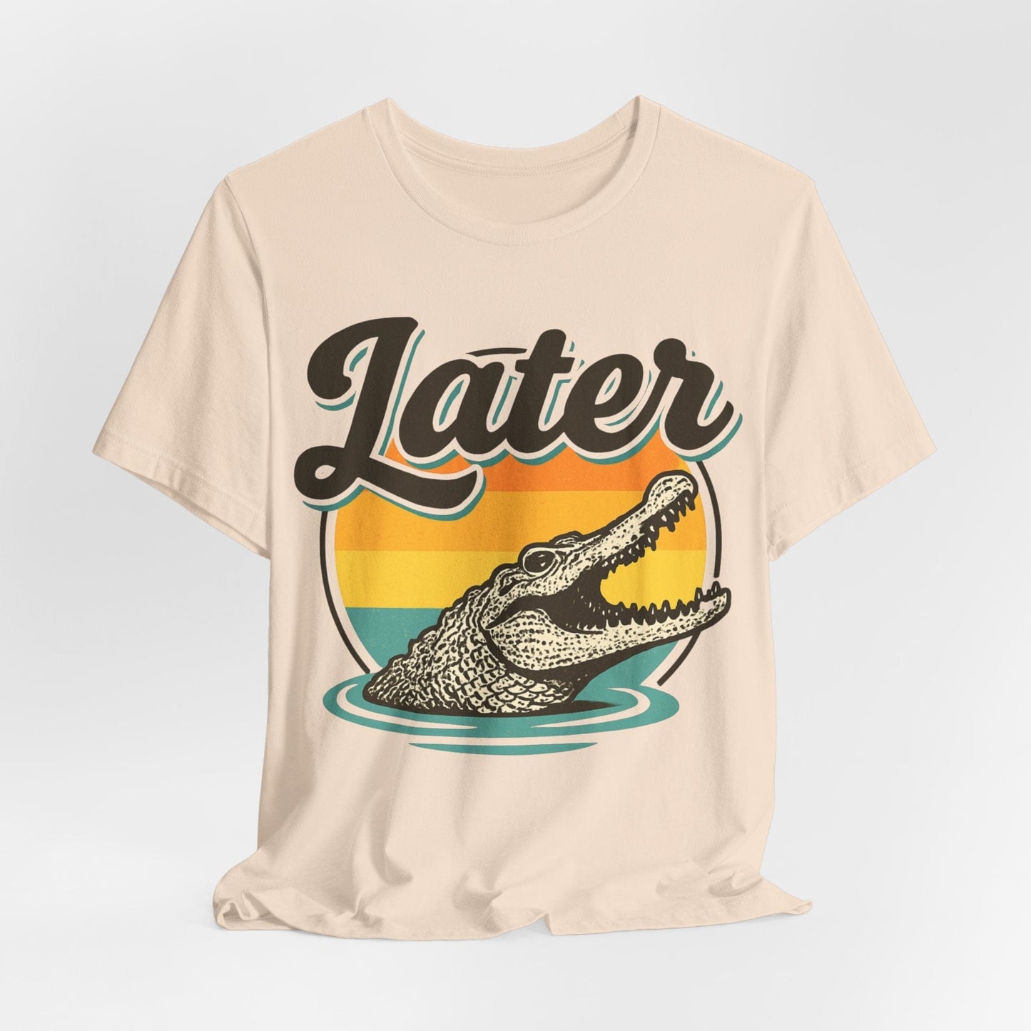 Later Alligator – Retro Sunset Graphic Tee