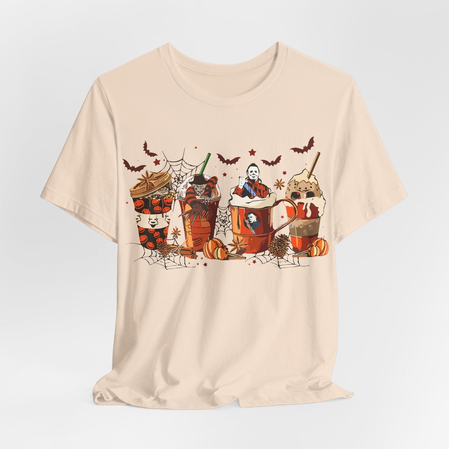 Pumpkin Spice & Slasher Vibes – Horror Coffee Halloween Shirt