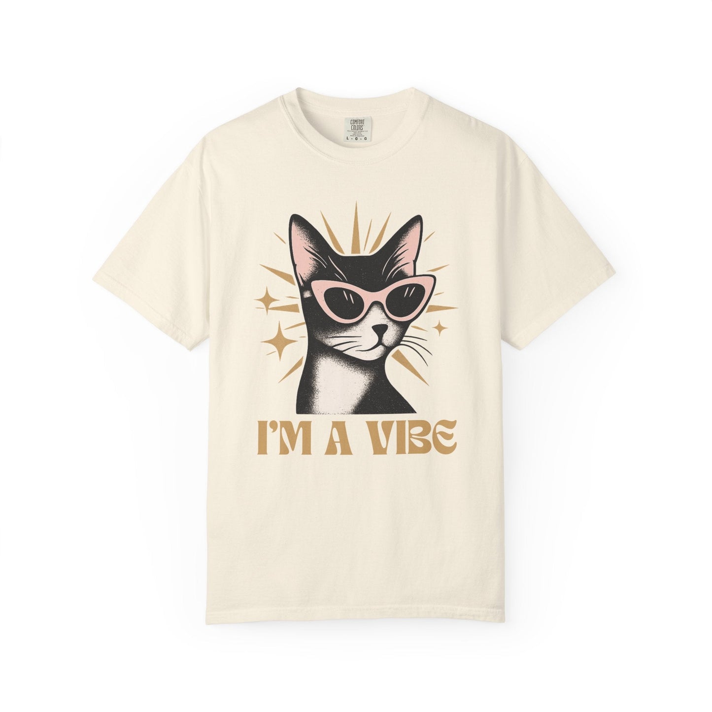 Retro Cool Cat "I'm a Vibe" T-Shirt Design