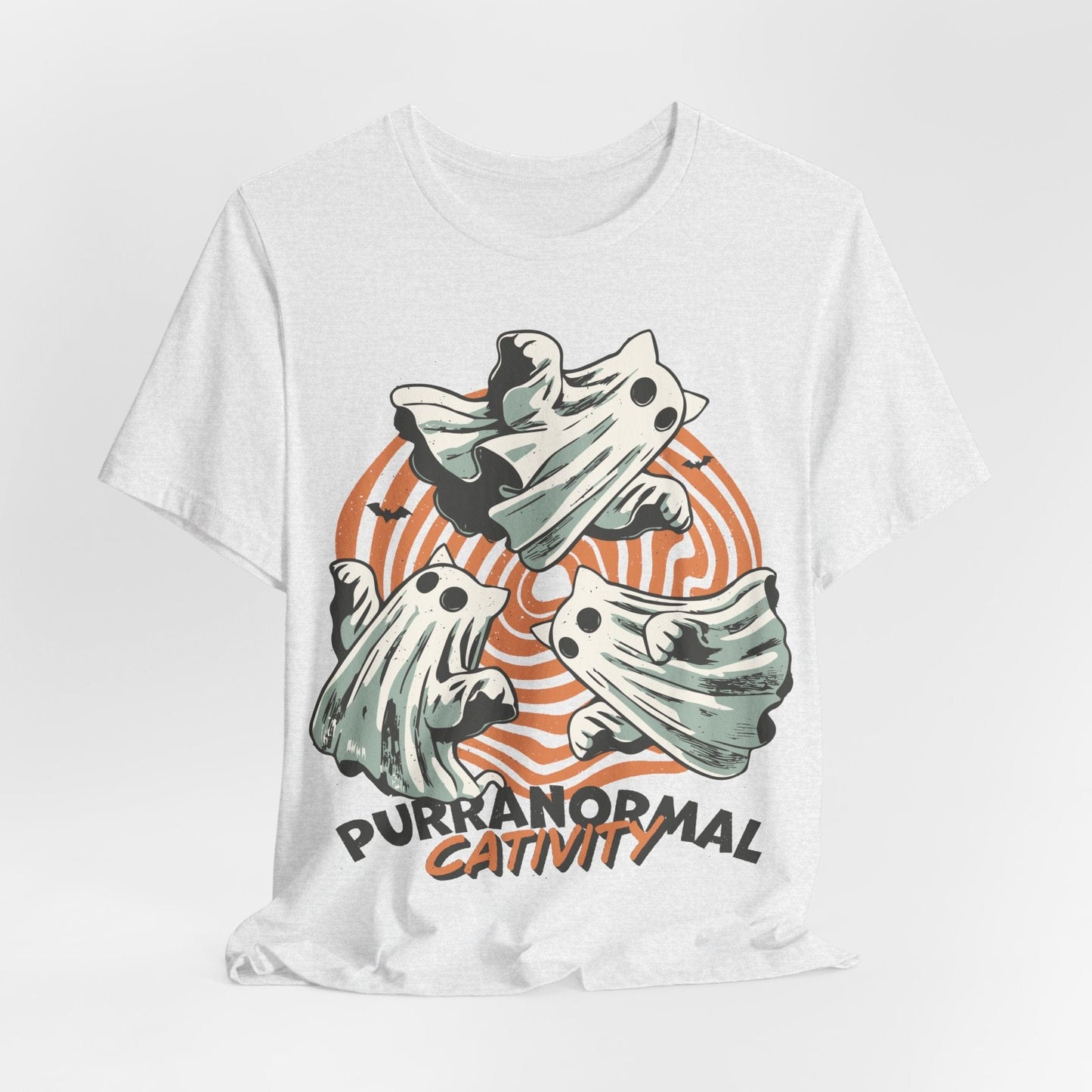 Purranormal Cativity Shirt – Funny Ghost Cat Halloween Tee
