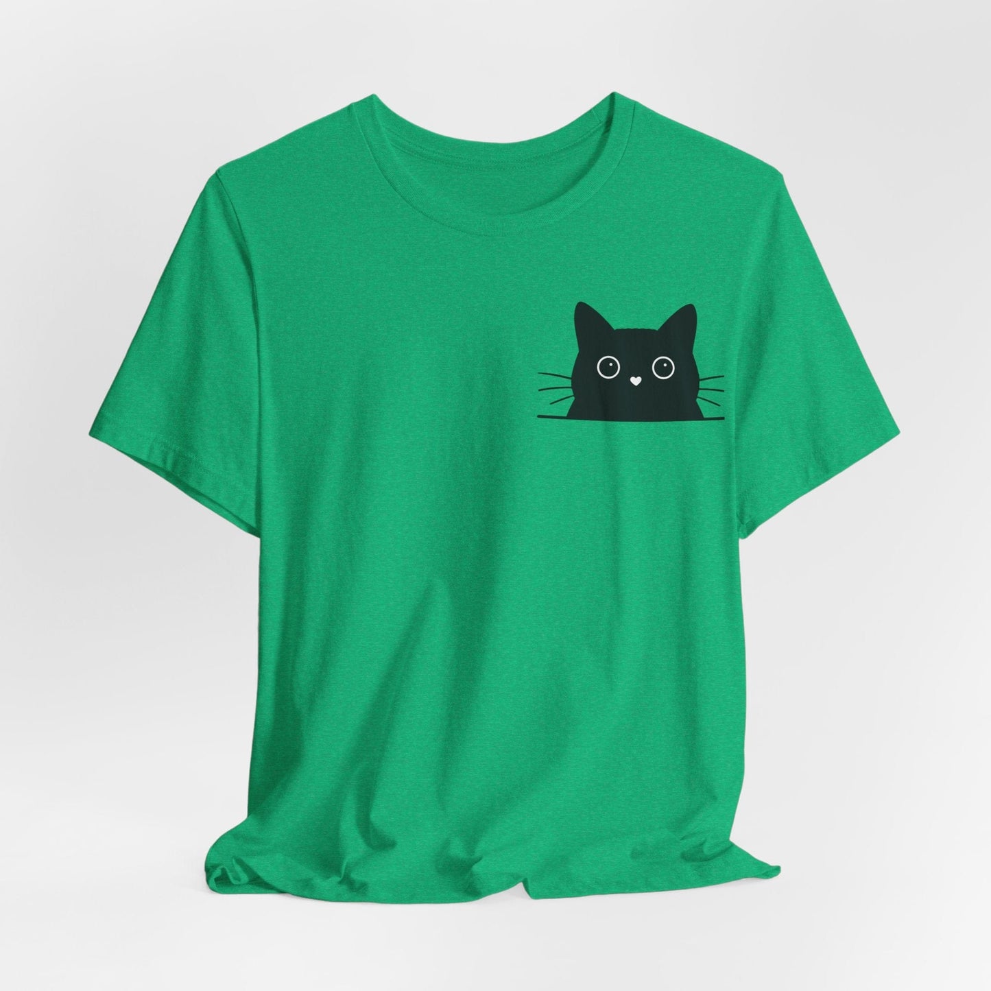 Peekaboo Cat – Cute Black Cat Pocket Tee