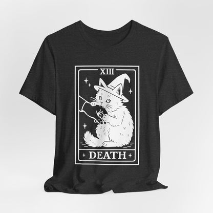Witch Cat Tarot Shirt – Mystical Halloween Black Cat Tee