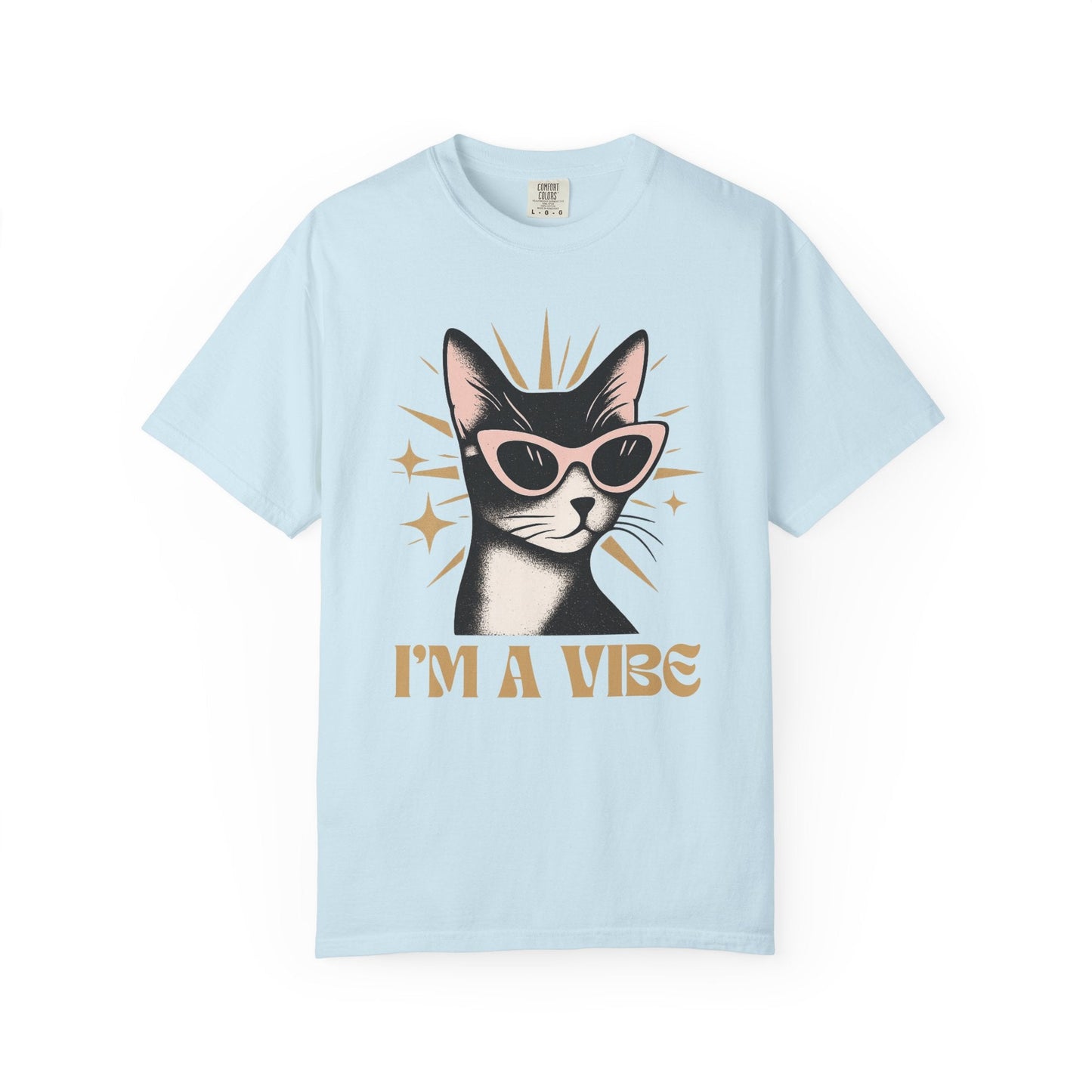 Retro Cool Cat "I'm a Vibe" T-Shirt Design