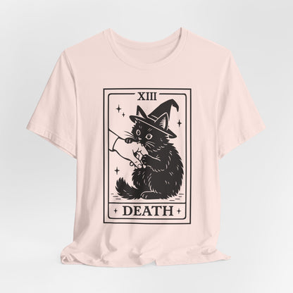 Witch Cat Tarot Shirt – Mystical Halloween Black Cat Tee