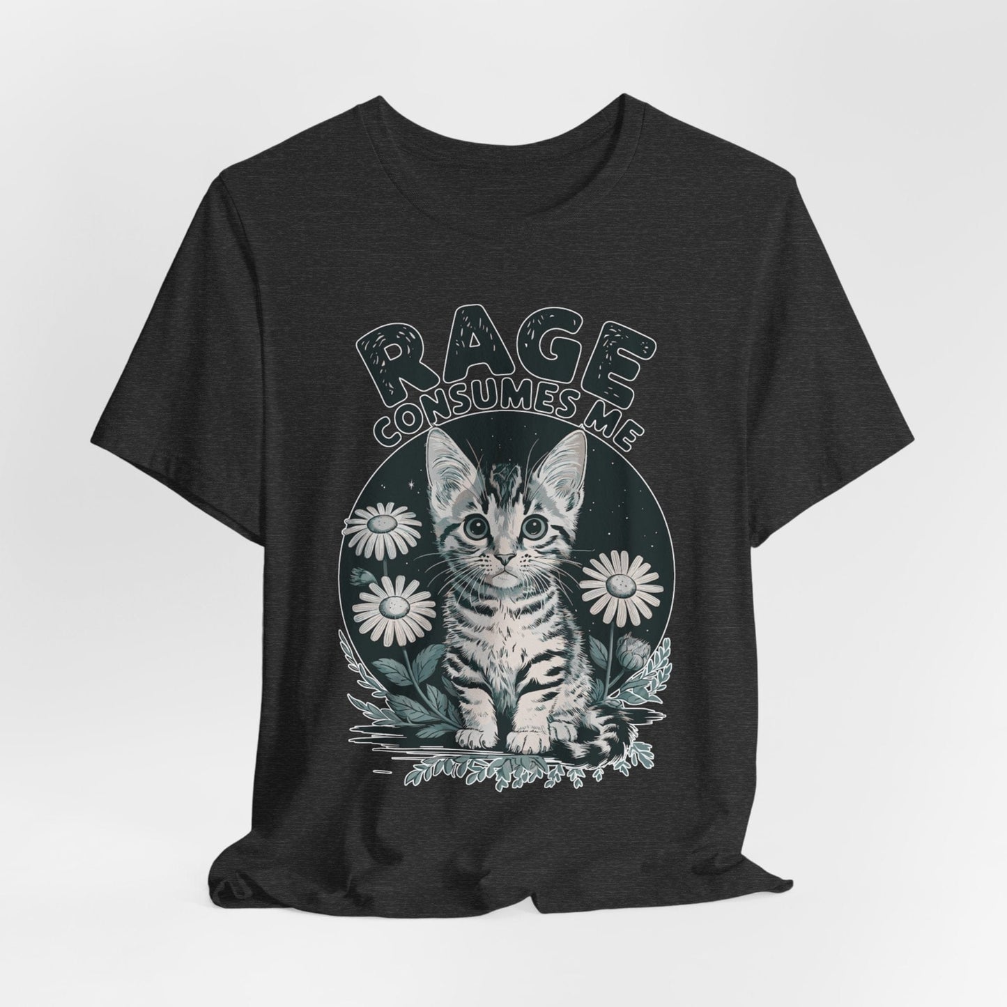 Rage Consumes Me – Angry Cute Kitten T-Shirt Design