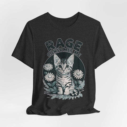 Rage Consumes Me – Angry Cute Kitten T-Shirt Design