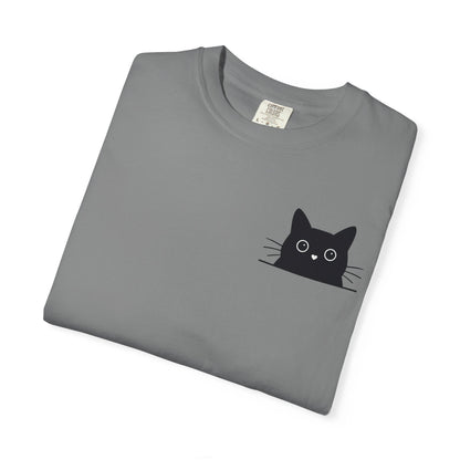 Peekaboo Cat – Cute Black Cat Pocket Tee