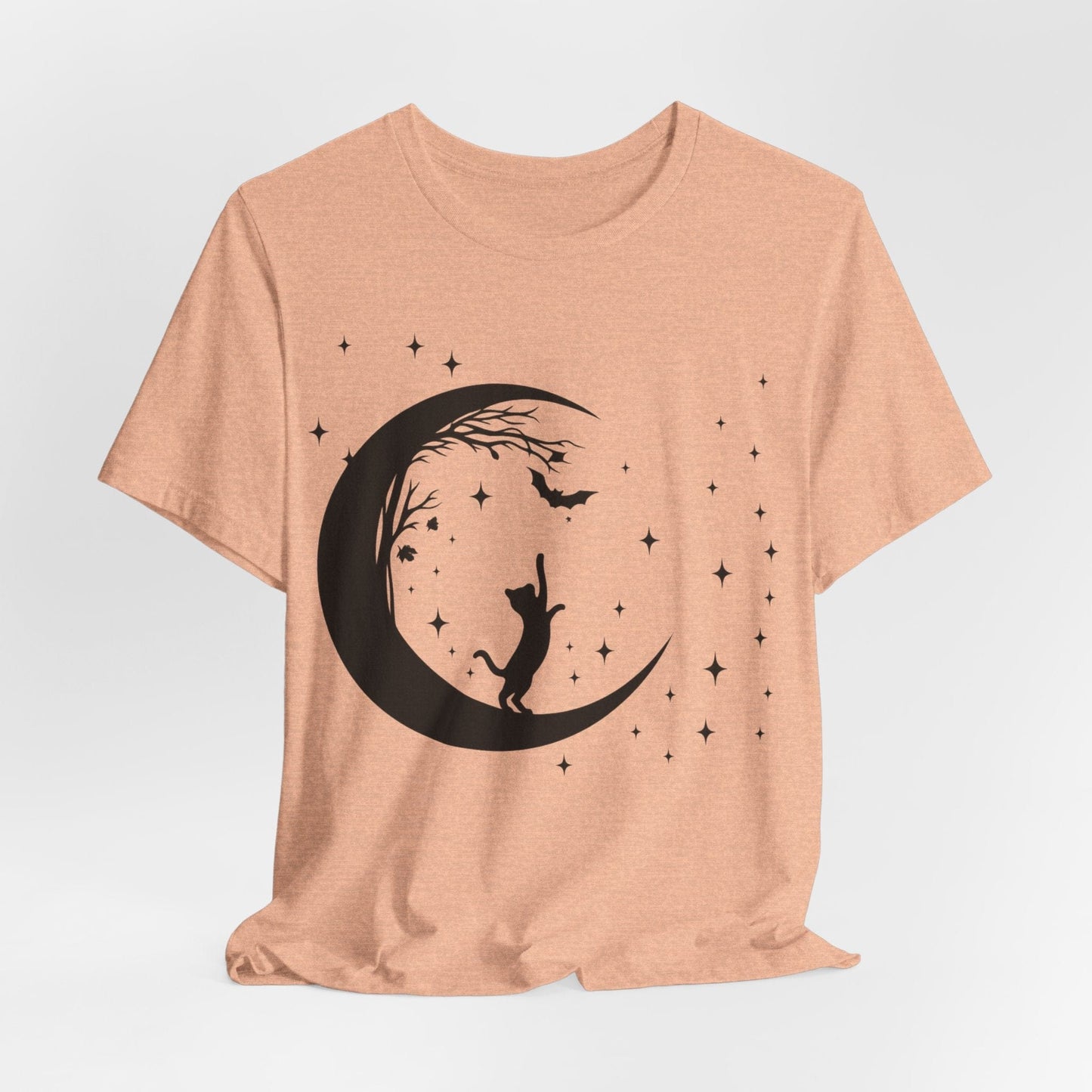 Celestial Cat – Moonlight Familiar Halloween Shirt