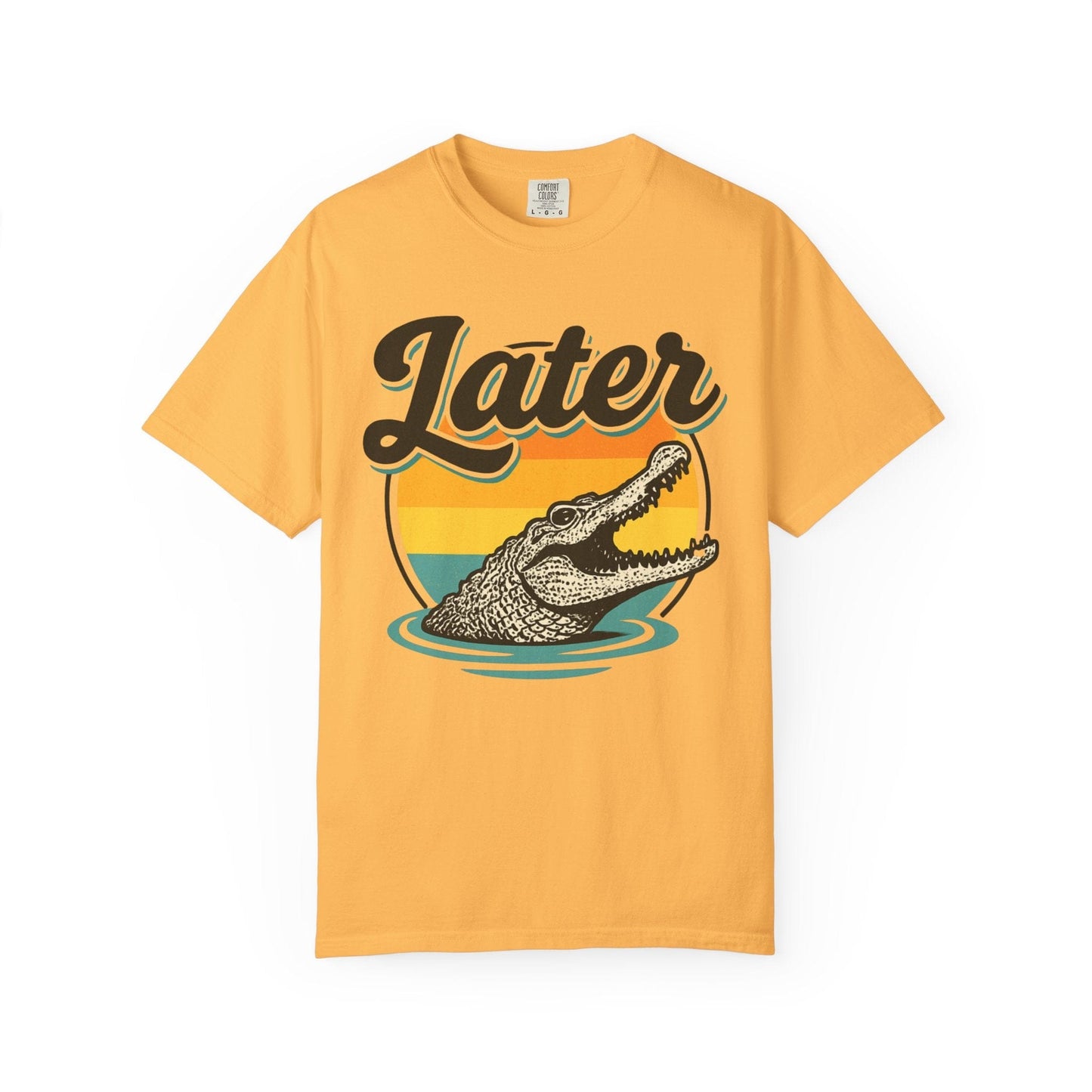 Later Alligator – Retro Sunset Graphic Tee