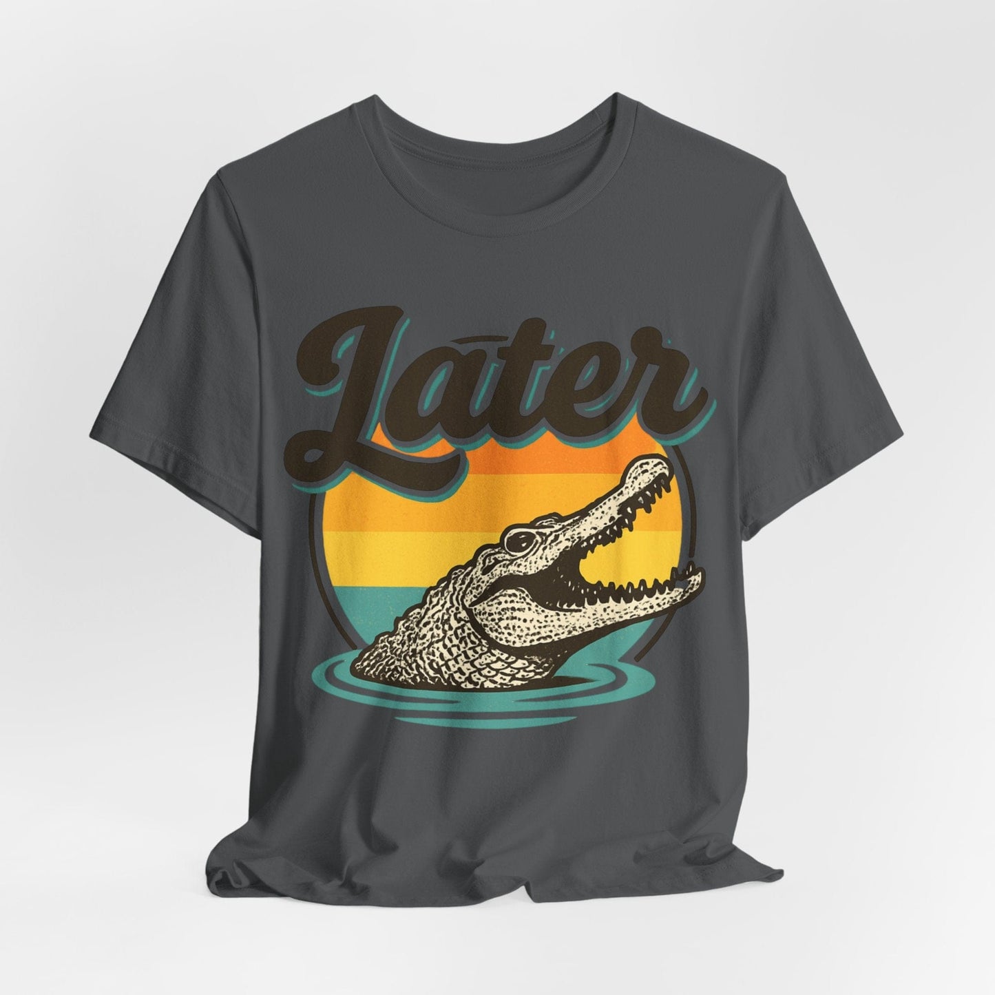 Later Alligator – Retro Sunset Graphic Tee