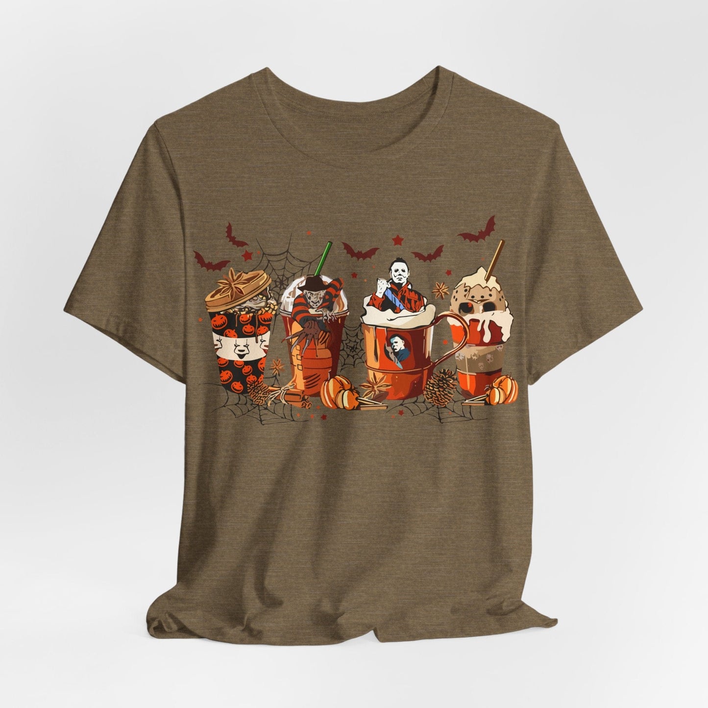 Pumpkin Spice & Slasher Vibes – Horror Coffee Halloween Shirt