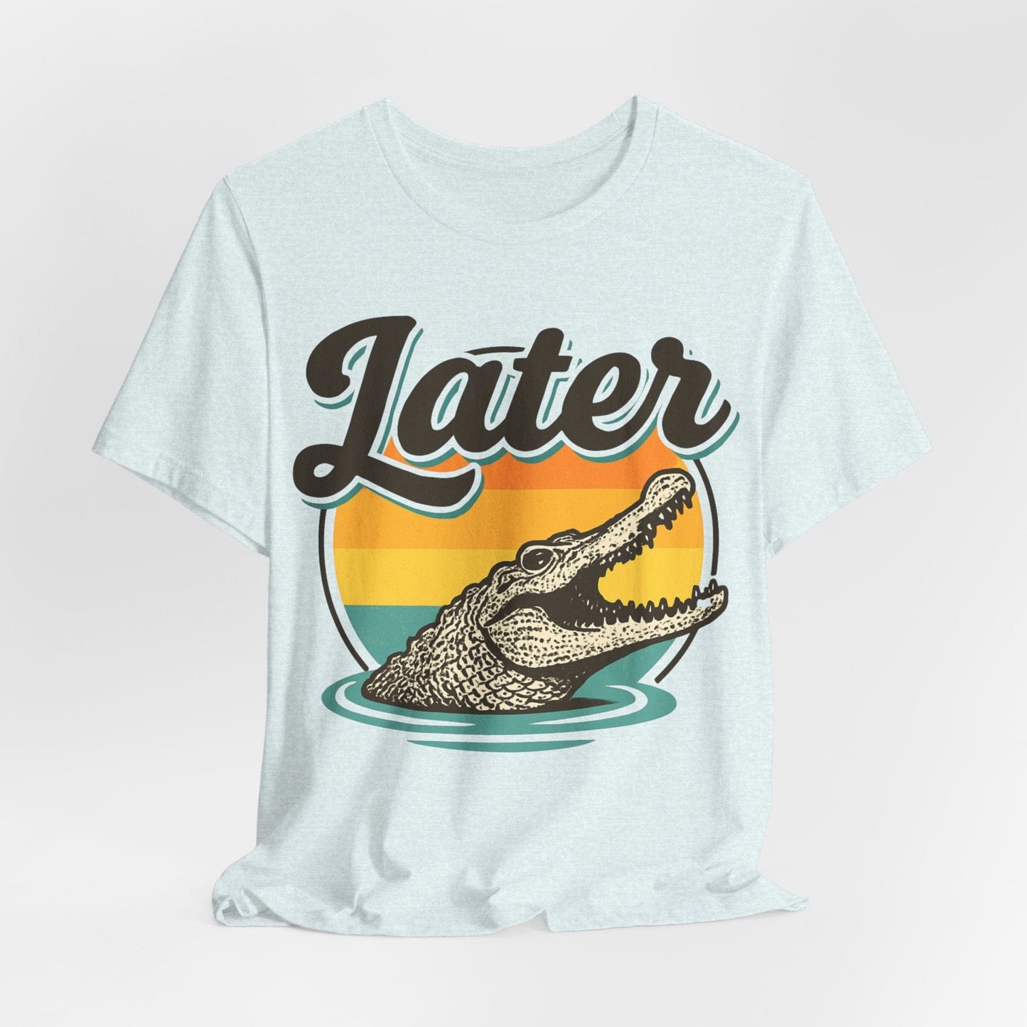 Later Alligator – Retro Sunset Graphic Tee