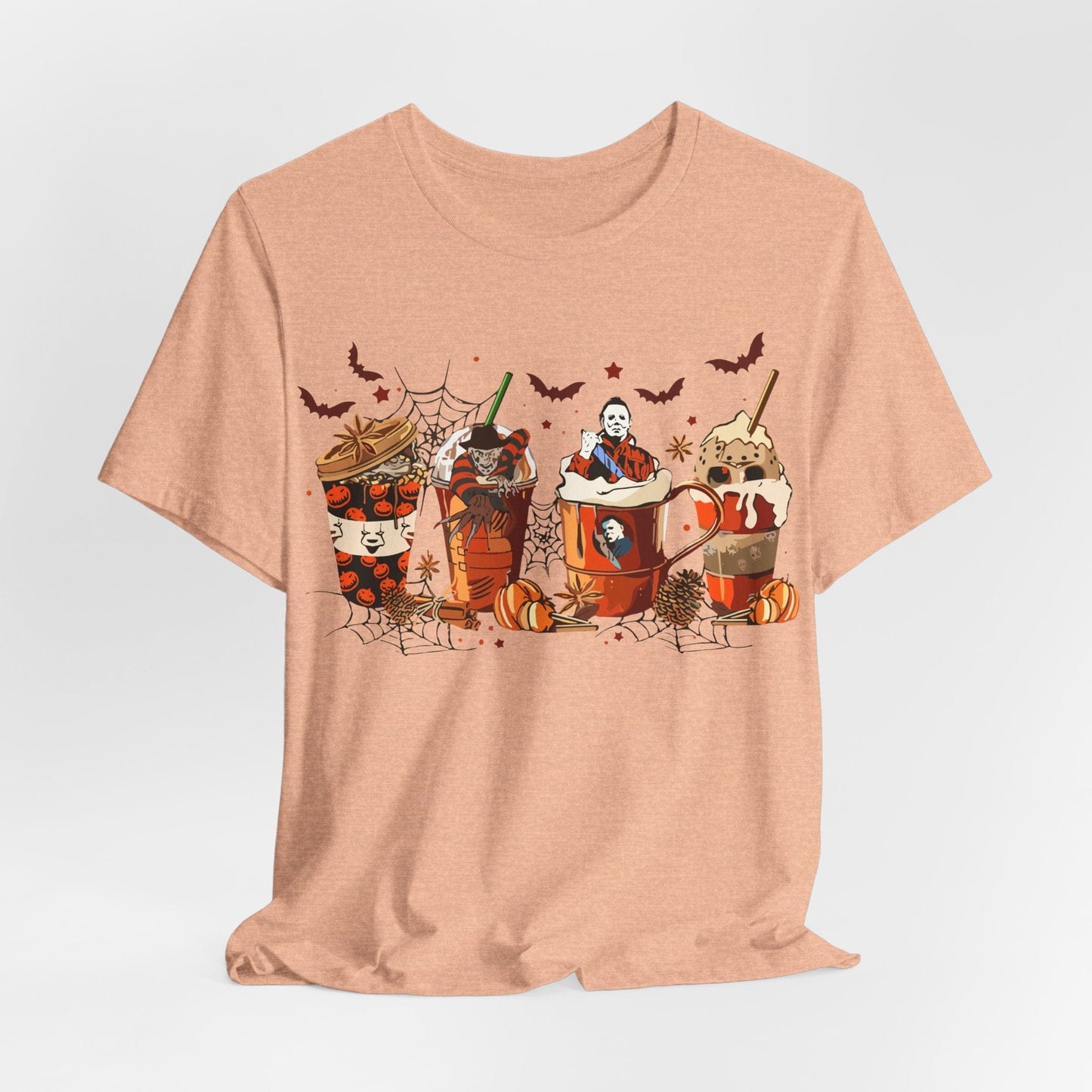Pumpkin Spice & Slasher Vibes – Horror Coffee Halloween Shirt