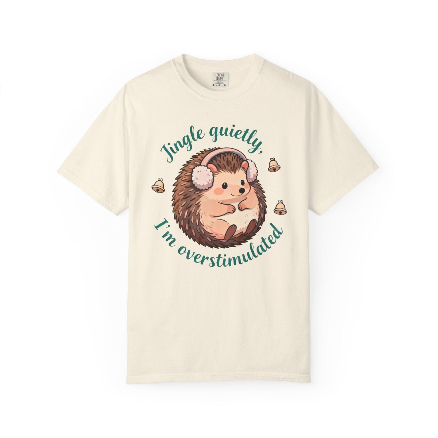 Jingle Quietly, I’m Overstimulated – Introvert Holiday Comfort Colors Tee