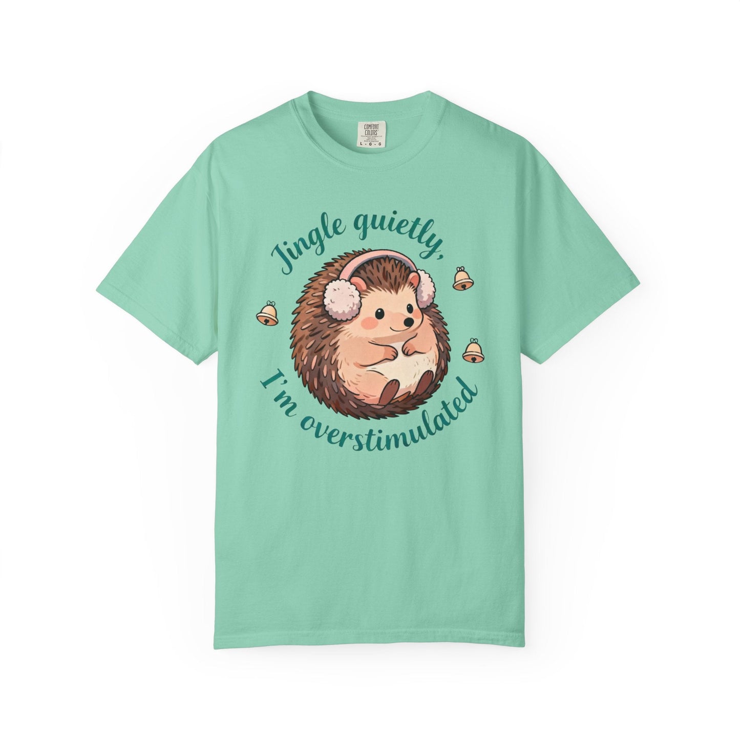 Jingle Quietly, I’m Overstimulated – Introvert Holiday Comfort Colors Tee