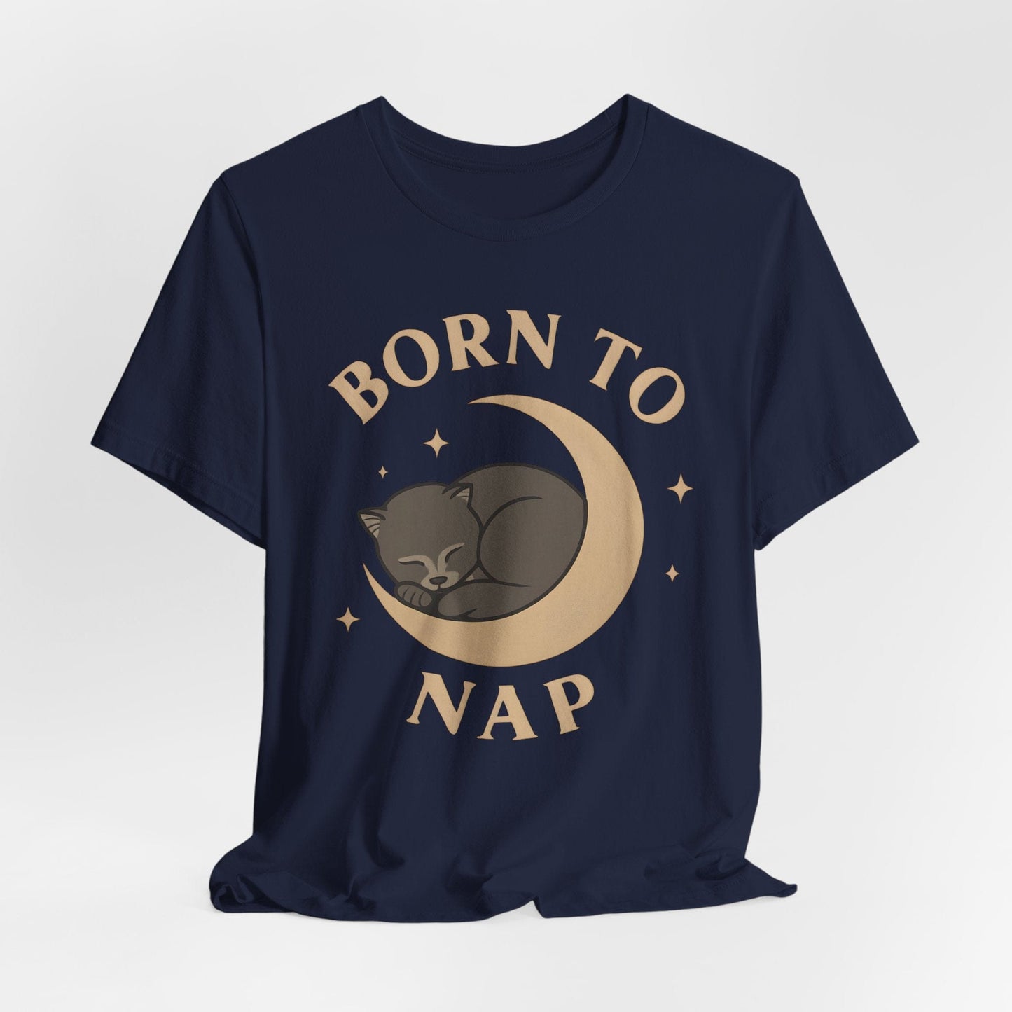 Born to Nap – Cozy Cat & Crescent Moon Design