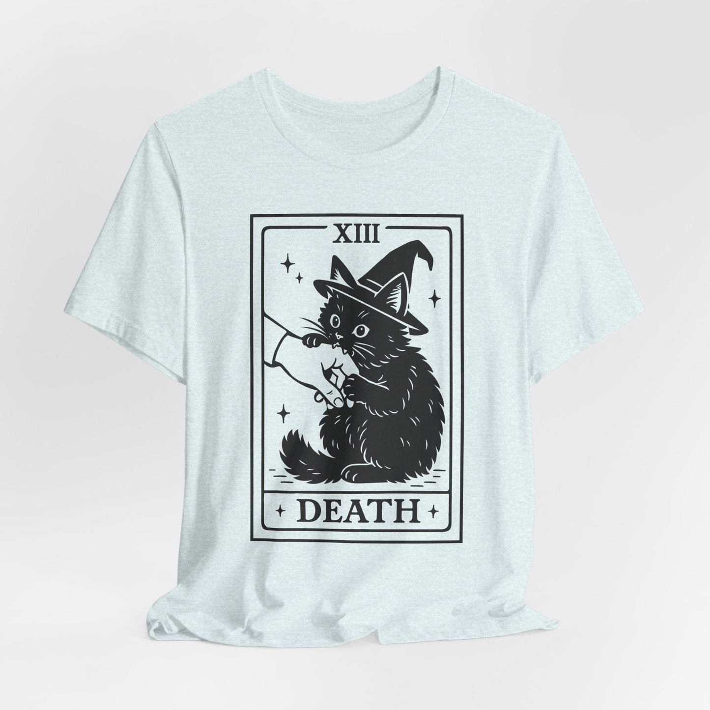 Witch Cat Tarot Shirt – Mystical Halloween Black Cat Tee