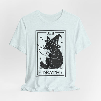 Witch Cat Tarot Shirt – Mystical Halloween Black Cat Tee