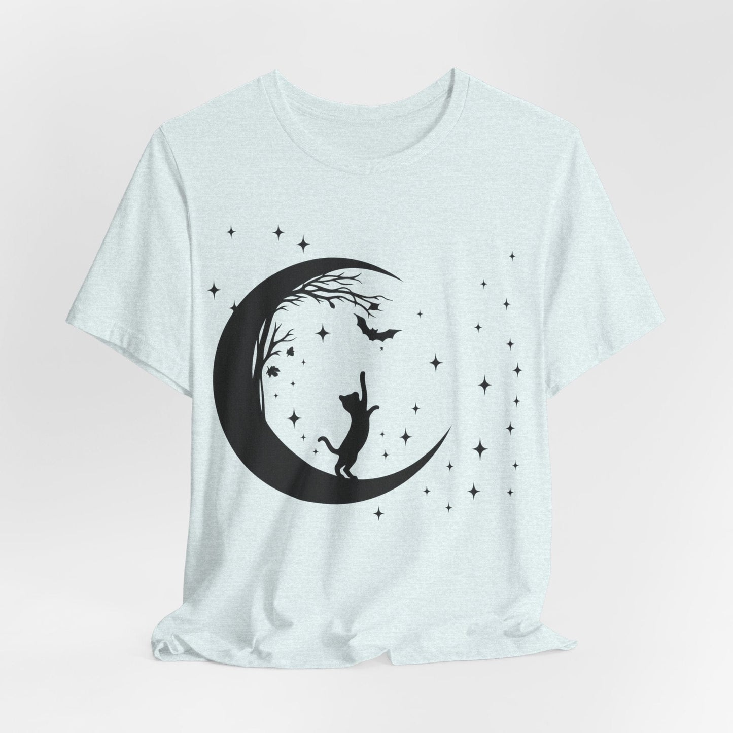 Celestial Cat – Moonlight Familiar Halloween Shirt