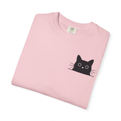 Peekaboo Cat – Cute Black Cat Pocket Tee