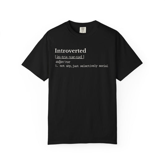 Introverted Definition Shirt | Quiet Humor Tee
