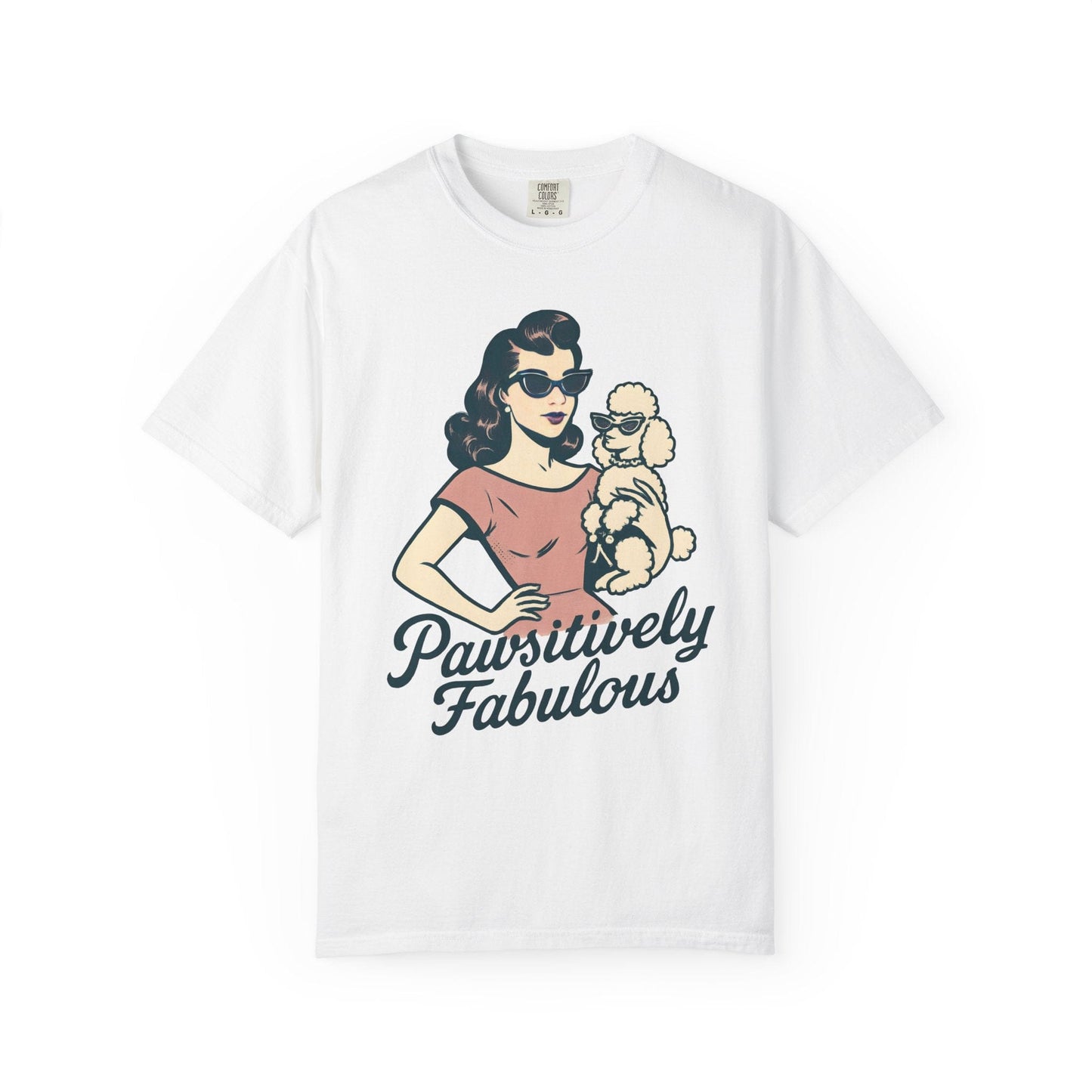 Pawsitively Fabulous Retro Poodle Tee
