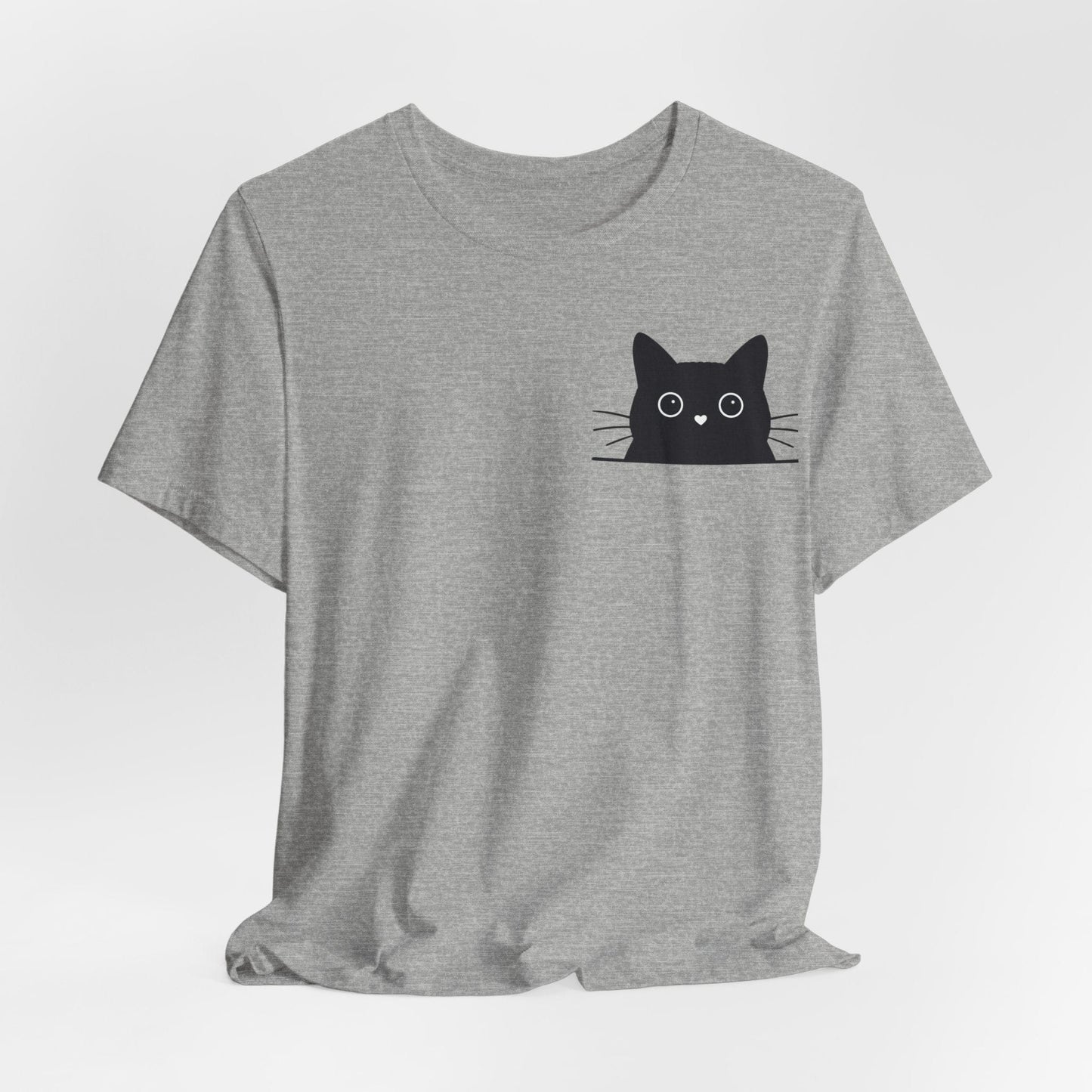 Peekaboo Cat – Cute Black Cat Pocket Tee