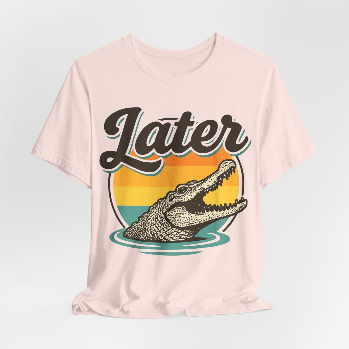 Later Alligator – Retro Sunset Graphic Tee