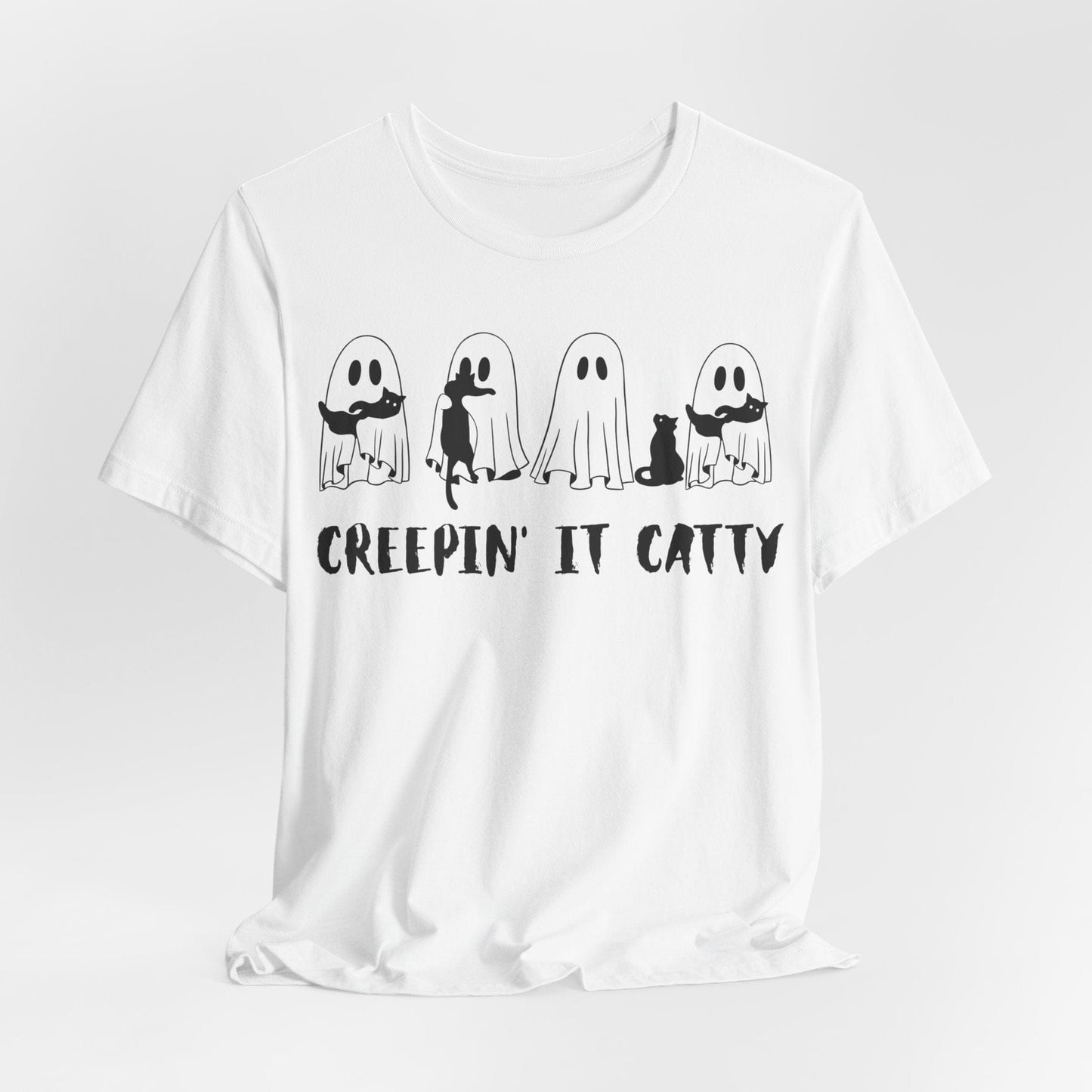 Creepin’ It Catty Shirt – Cute Ghost Cat Halloween Tee