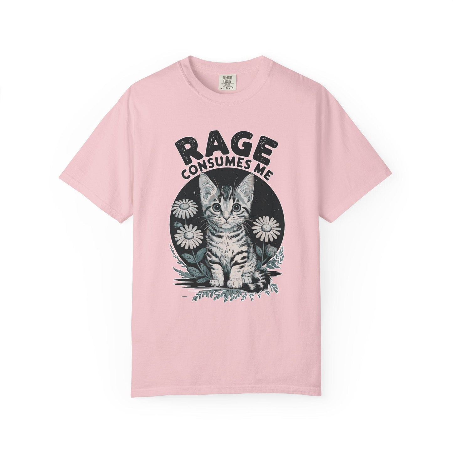Rage Consumes Me – Angry Cute Kitten T-Shirt Design