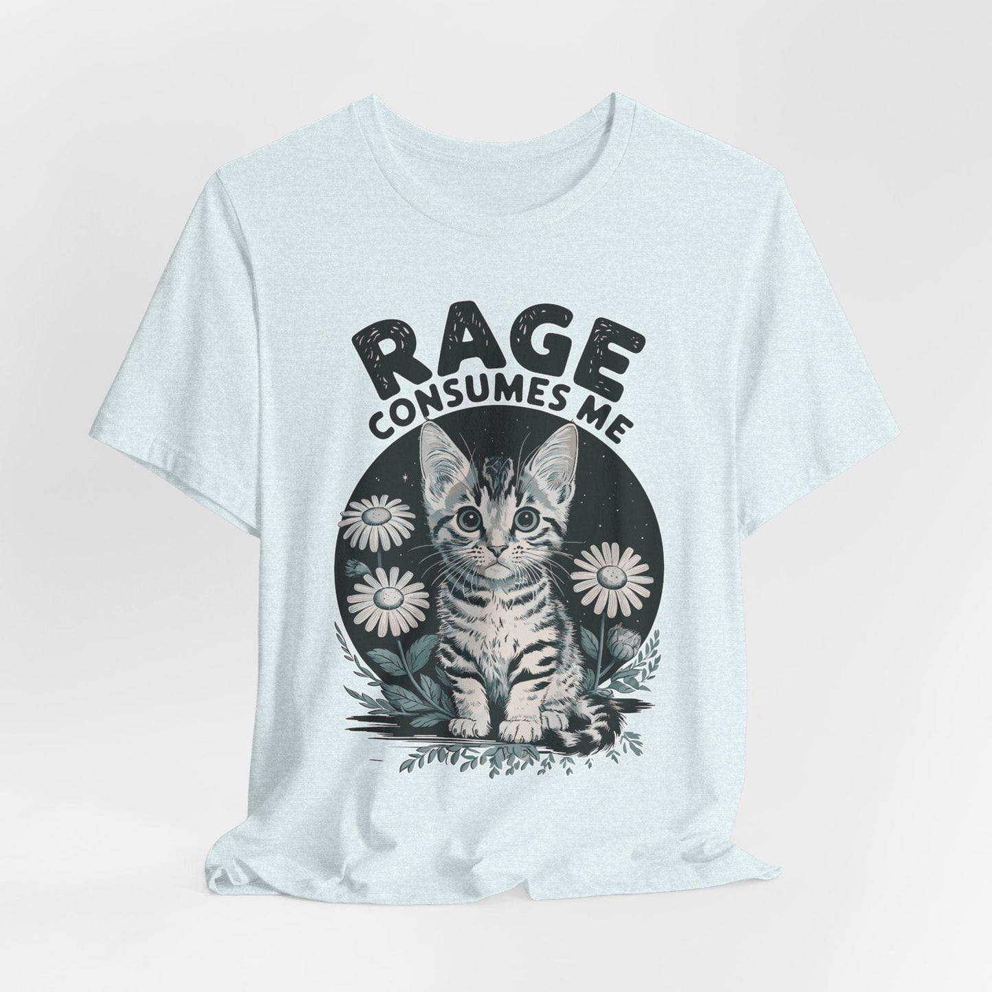 Rage Consumes Me – Angry Cute Kitten T-Shirt Design