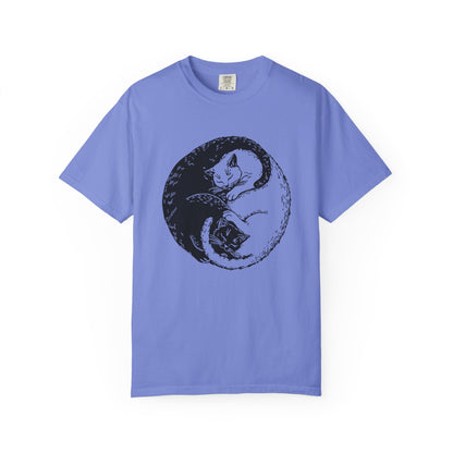 Yin Yang Cats – Black & White Sleeping Cat Tee
