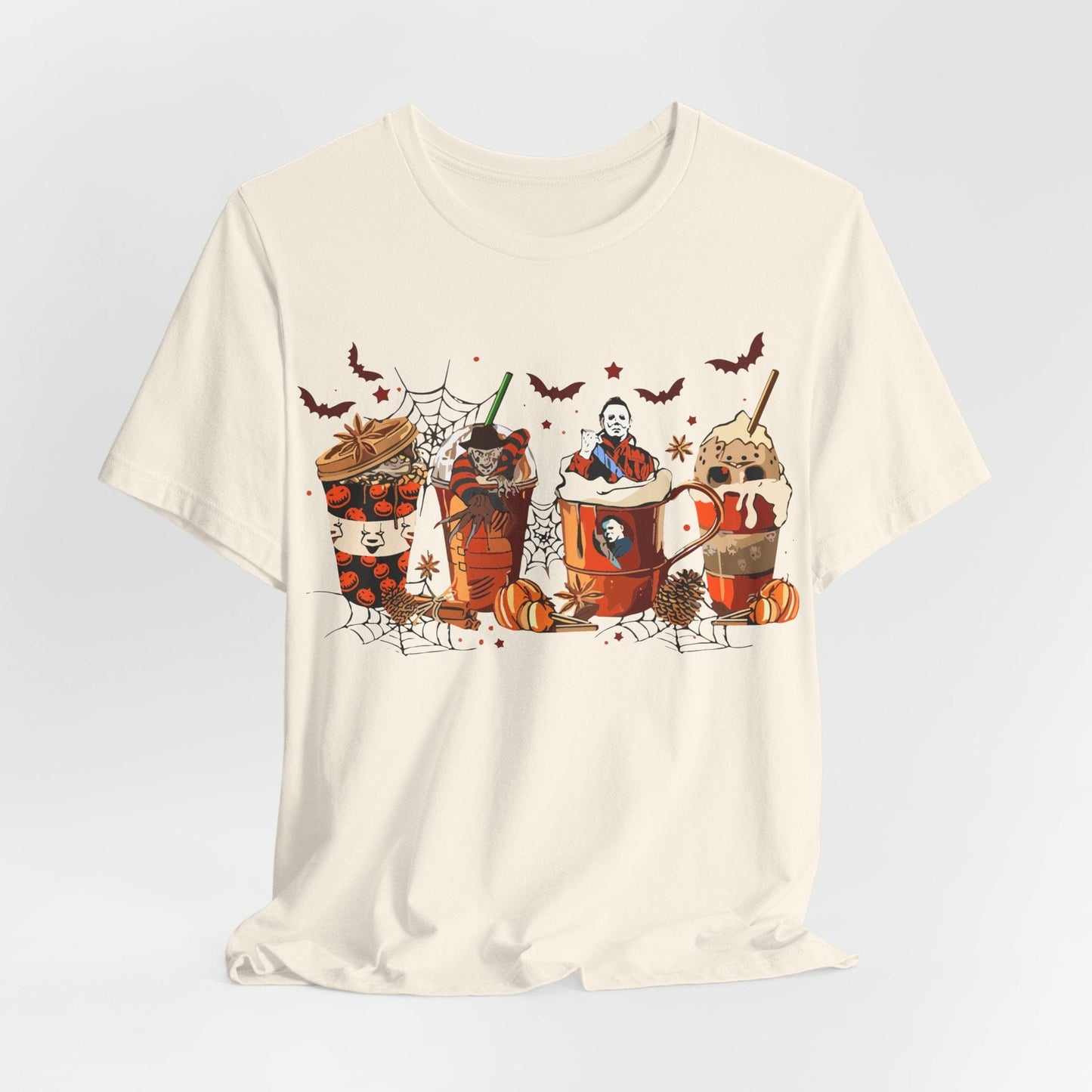Pumpkin Spice & Slasher Vibes – Horror Coffee Halloween Shirt