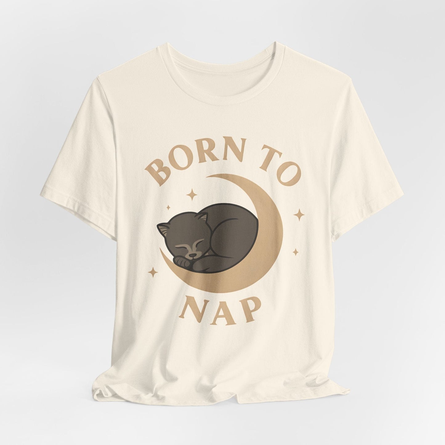 Born to Nap – Cozy Cat & Crescent Moon Design