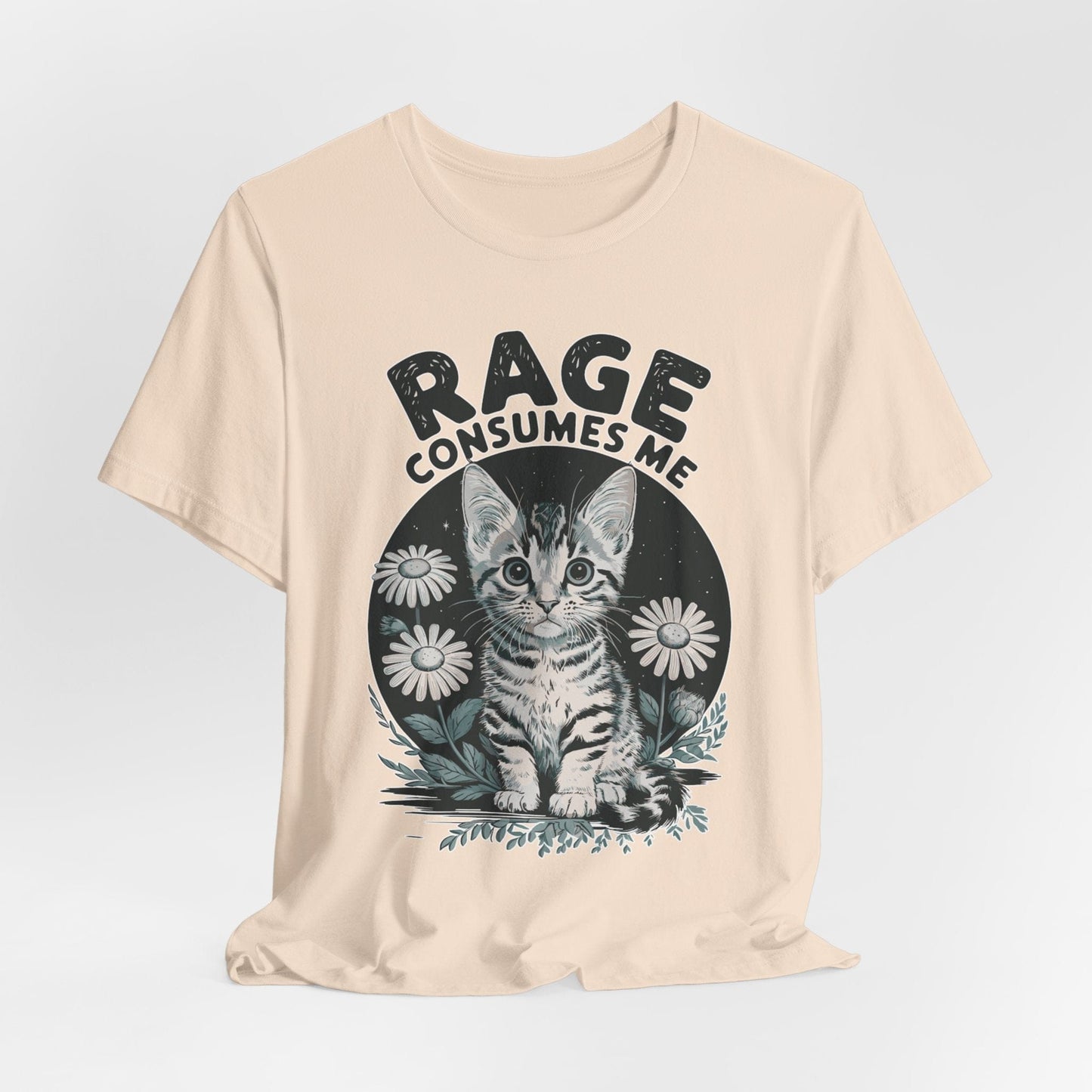 Rage Consumes Me – Angry Cute Kitten T-Shirt Design