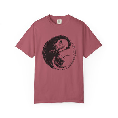 Yin Yang Cats – Black & White Sleeping Cat Tee