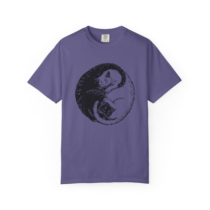 Yin Yang Cats – Black & White Sleeping Cat Tee