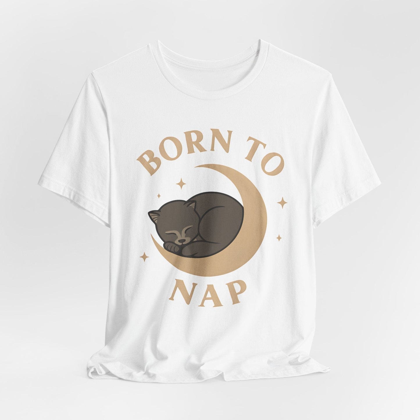 Born to Nap – Cozy Cat & Crescent Moon Design