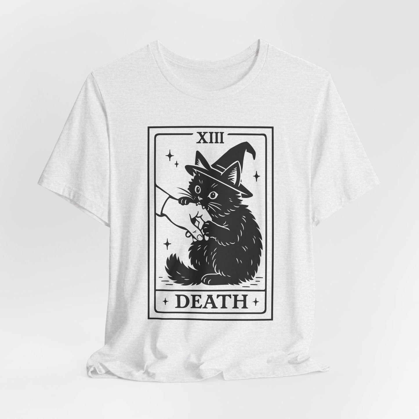 Witch Cat Tarot Shirt – Mystical Halloween Black Cat Tee