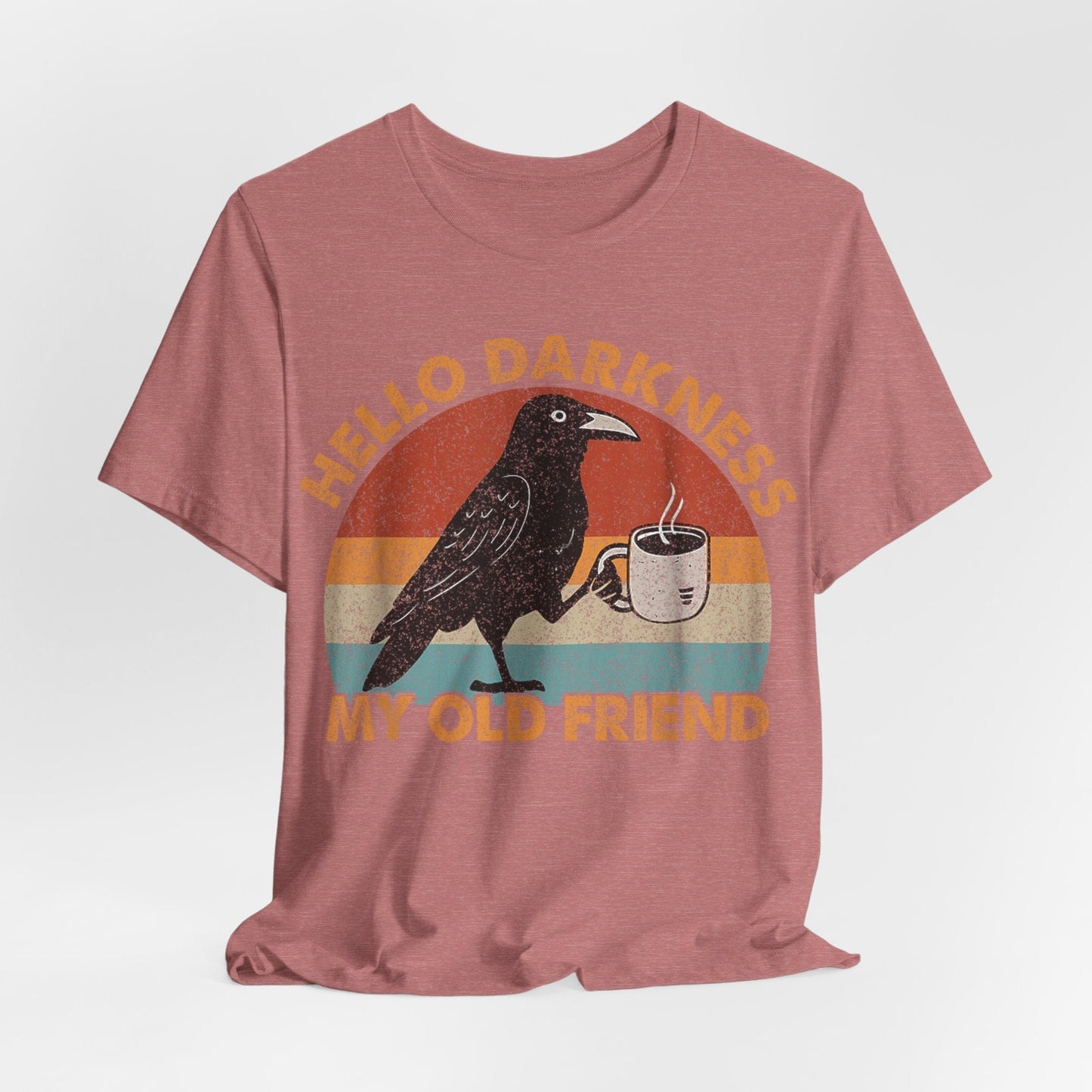Hello Darkness – Vintage Raven Coffee Shirt