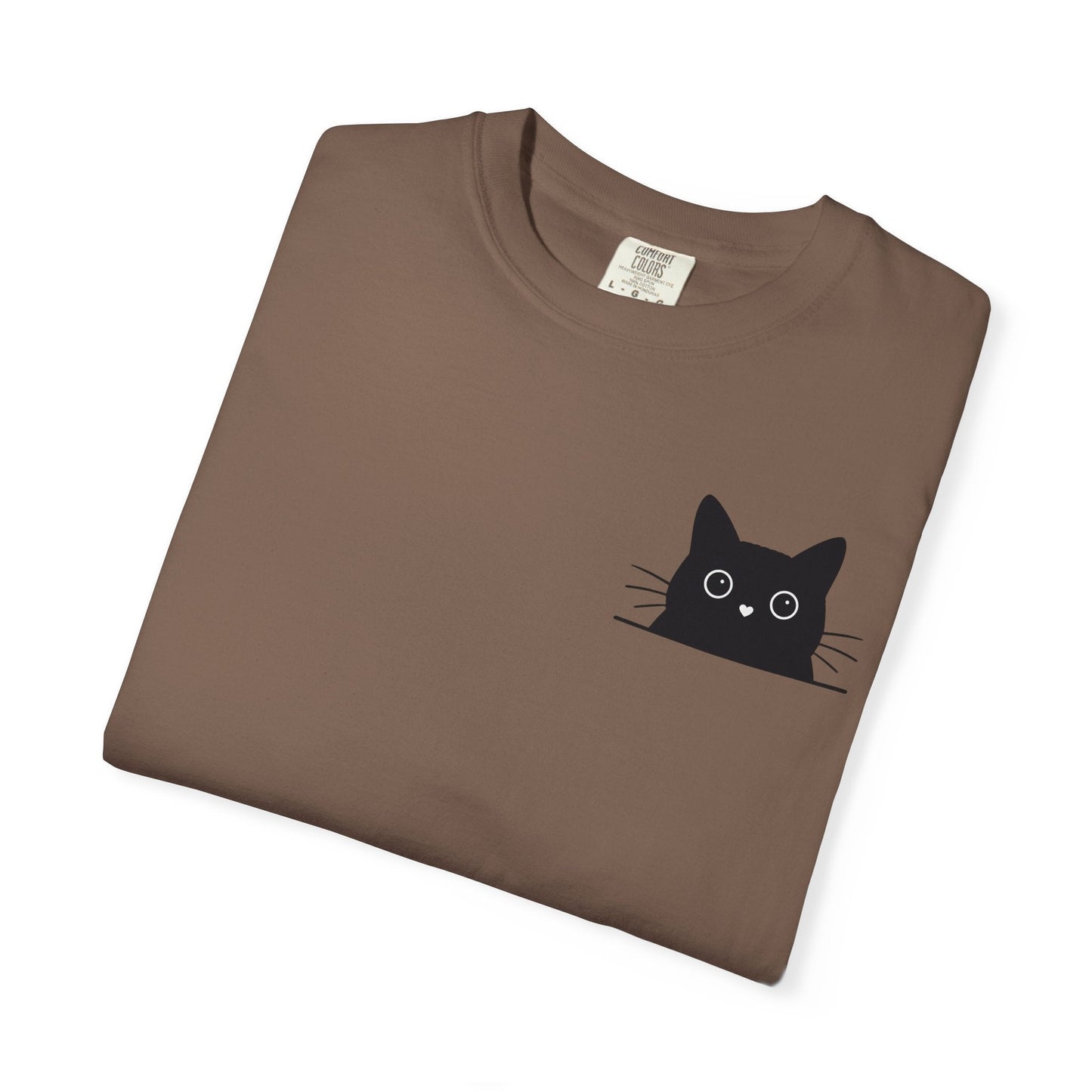 Peekaboo Cat – Cute Black Cat Pocket Tee