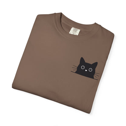 Peekaboo Cat – Cute Black Cat Pocket Tee