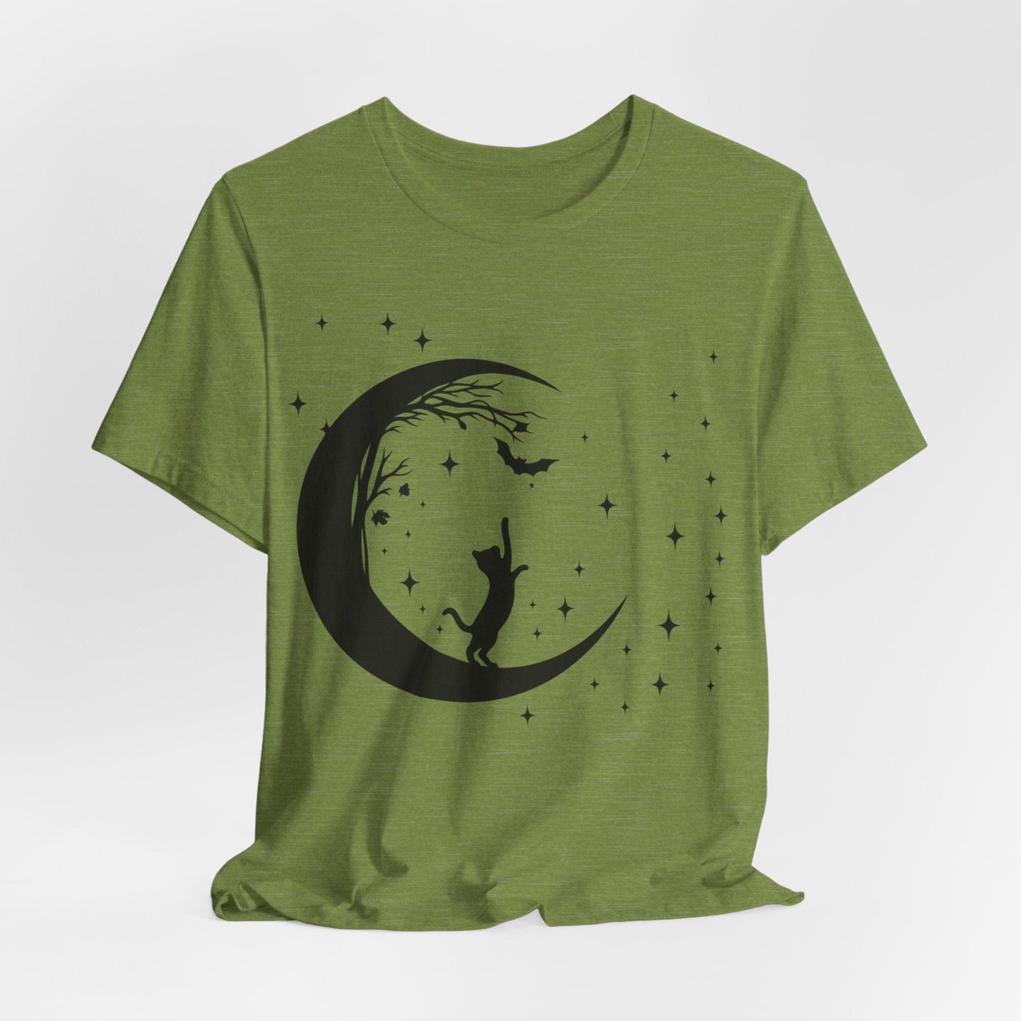 Celestial Cat – Moonlight Familiar Halloween Shirt