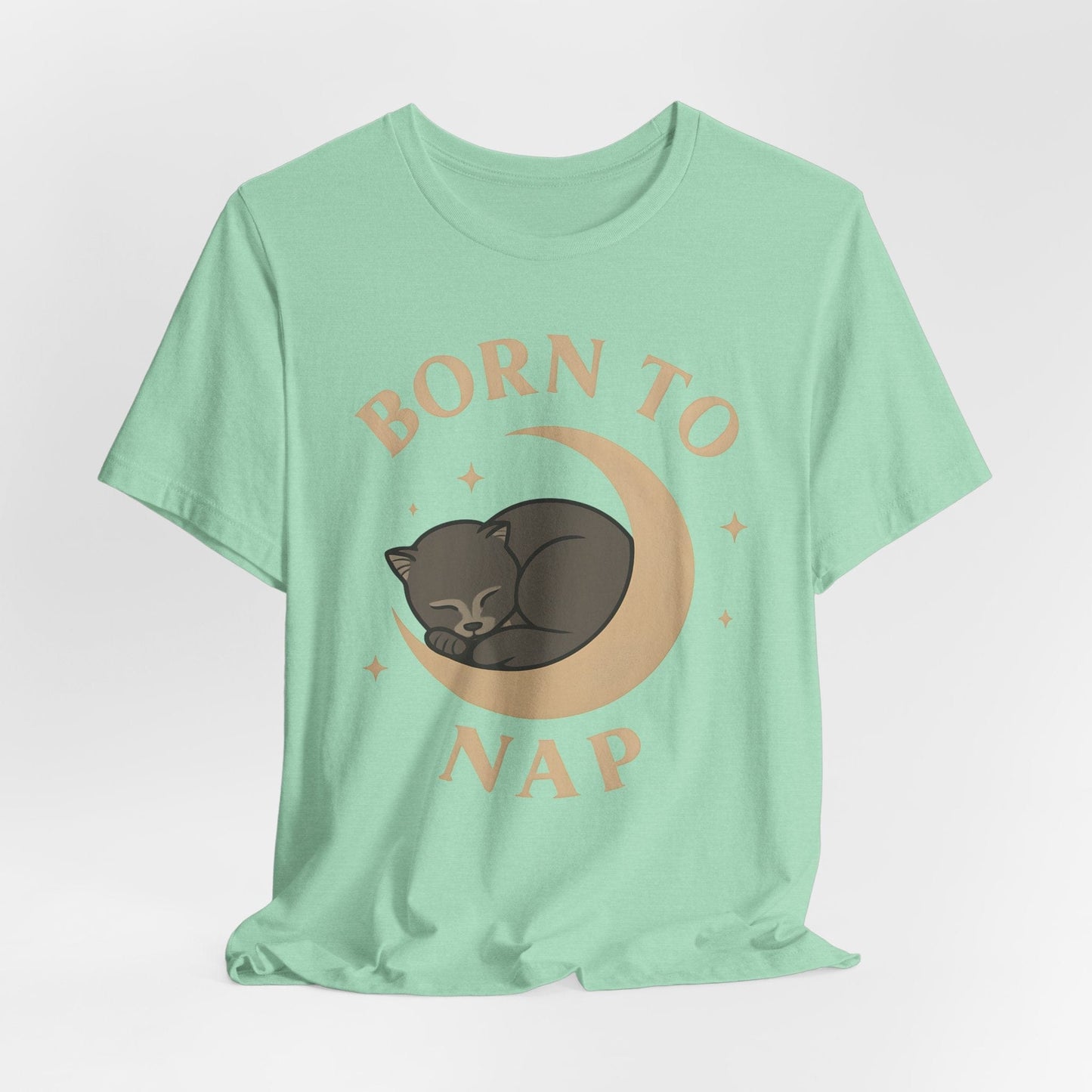 Born to Nap – Cozy Cat & Crescent Moon Design