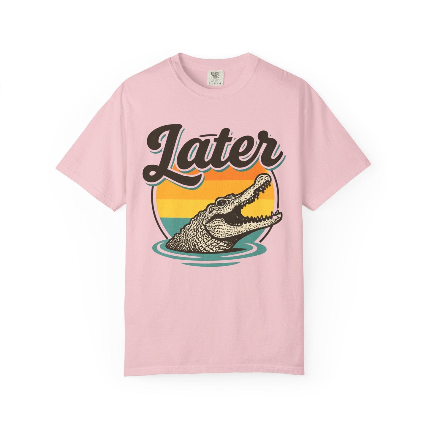 Later Alligator – Retro Sunset Graphic Tee