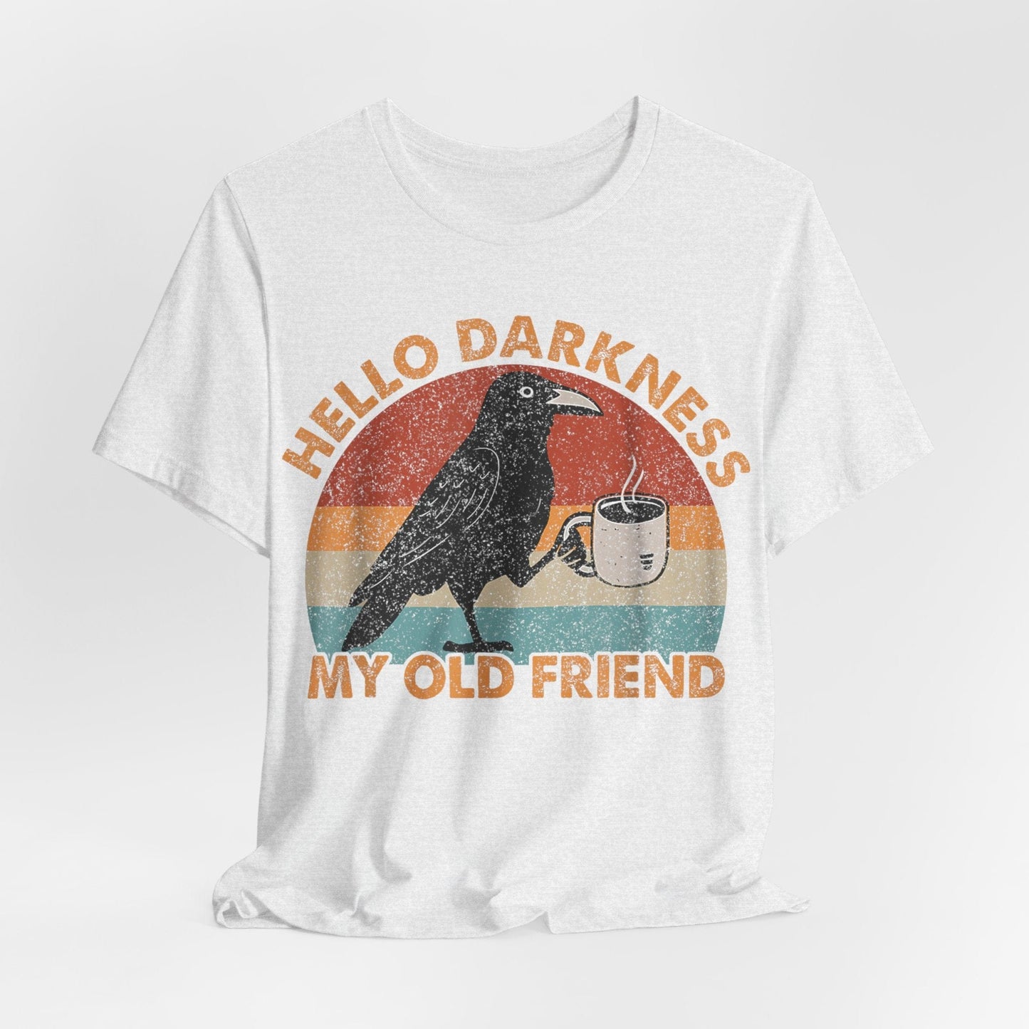Hello Darkness – Vintage Raven Coffee Shirt
