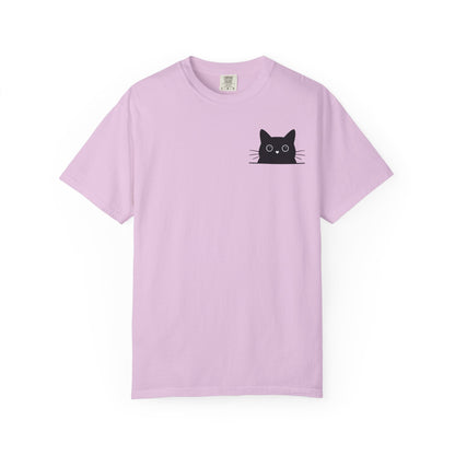 Peekaboo Cat – Cute Black Cat Pocket Tee