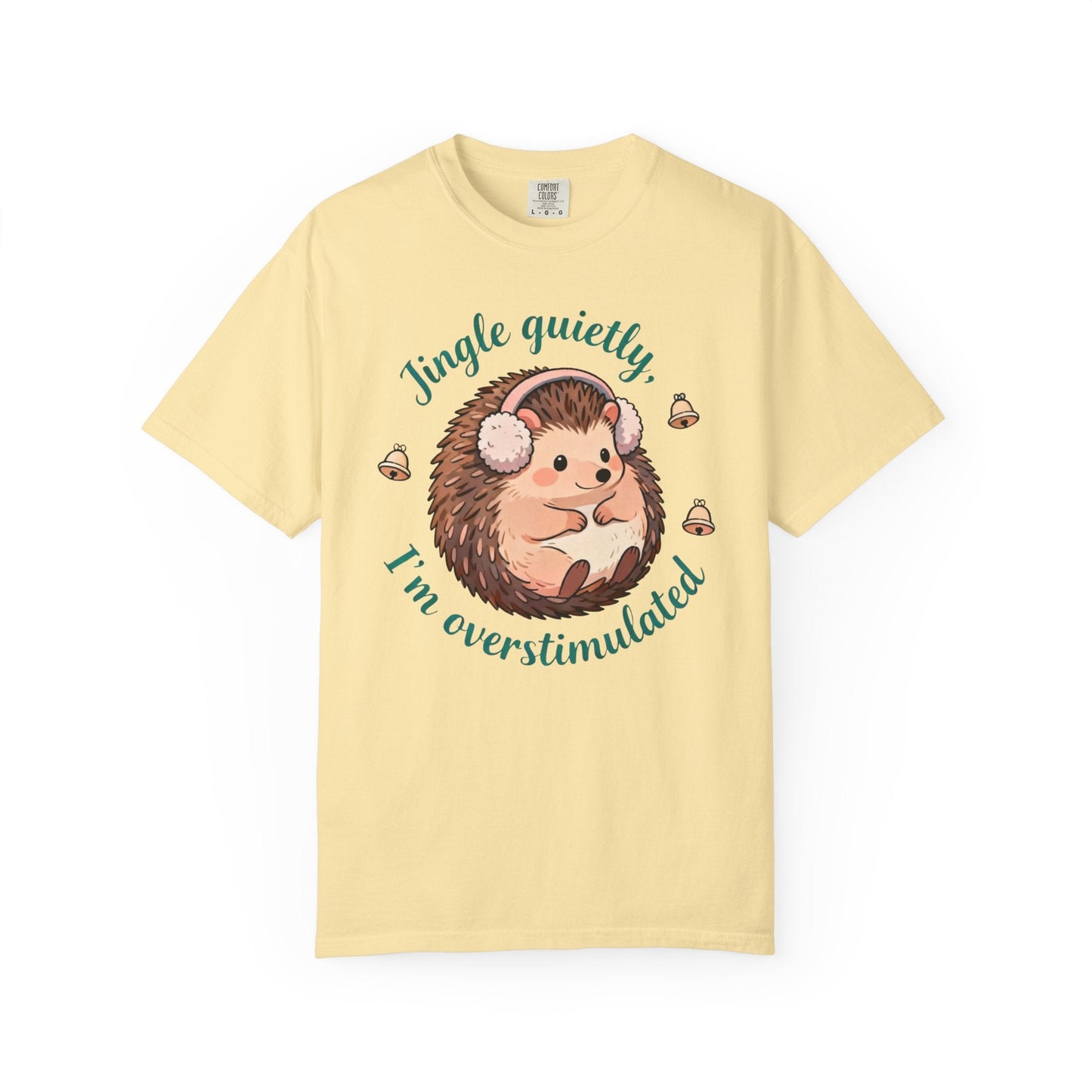 Jingle Quietly, I’m Overstimulated – Introvert Holiday Comfort Colors Tee
