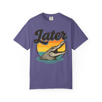 Later Alligator – Retro Sunset Graphic Tee